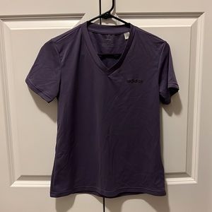 Women’s Adidas v-neck dri-fit t-shirt Purple